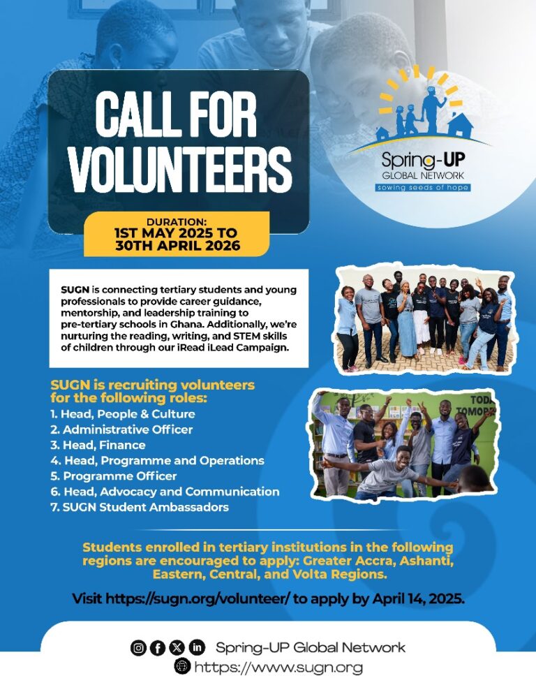 SUGN Call for Volunteers